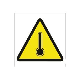 SEÑAL ADHESIVA 105X105 MM. PELIGRO ALTA TEMPERATURA