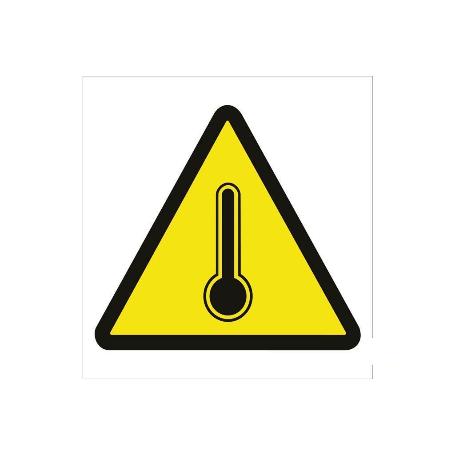 SEÑAL ADHESIVA 105X105 MM. PELIGRO ALTA TEMPERATURA