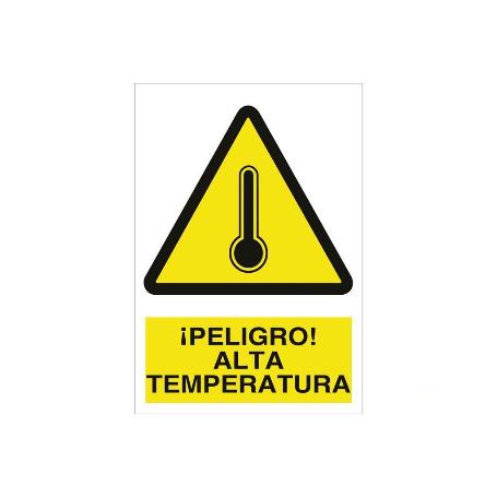 SEÑAL ADHESIVA 148X105 MM. ¡PELIGRO! ALTA TEMPERATURA
