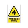 SEÑAL ADHESIVA 297X210MM. ¡PRECAUCIÓN! PERROS