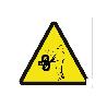 SEÑAL ADHESIVA 105X105MM. PELIGRO ATRAPAMIENTOS