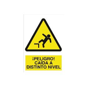 SEÑAL ADHESIVA 210X148 MM. ¡PELIGRO! CAÍDA A DISTINTO NIVEL