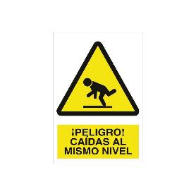 SEÑAL POLIESTIRENO 297X210 MM. ¡PELIGRO! CAÍDA AL MISMO NIVEL