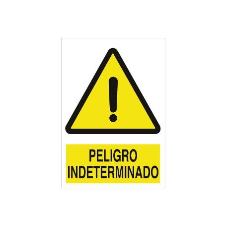 SEÑAL POLIESTIRENO 297X210 MM. PELIGRO INDETERMINADO