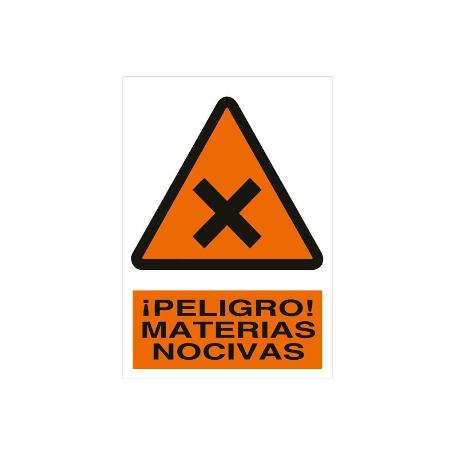 SEÑAL POLIESTIRENO 420X297MM. ¡PELIGRO! MATERIAS NOCIVAS