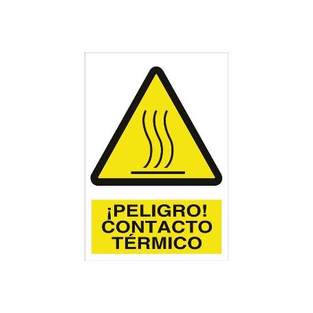 SEÑAL ADHESIVA 210X148MM. ¡PELIGRO! CONTACTO TÉRMICO