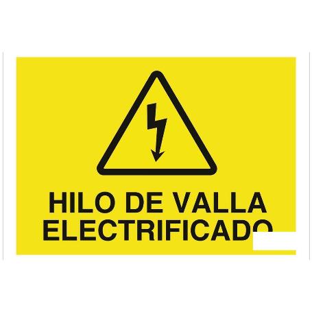 SEÑAL POLIESTIRENO 297X210MM. HILO DE VALLA ELECTRIFICADO