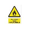 SEÑAL POLIESTIRENO 210X148MM. PELIGRO GAS INFLAMABLE