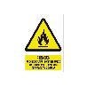 SEÑAL POLIESTIRENO 210X148MM. ATENCIÓN, NO ENCENDER FUEGO, LLAMAS O CHISPAS