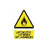 SEÑAL POLIESTIRENO 420X297MM. ¡ATENCIÓN! MATERIAS INFLAMABLES
