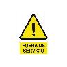 SEÑAL ADHESIVA 148X105MM. FUERA DE SERVICIO