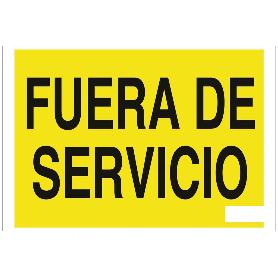 SEÑAL POLIESTIRENO 297X210MM. FUERA DE SERVICIO