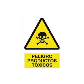 SEÑAL POLIESTIRENO 297X210MM. PELIGRO PRODUCTOS TÓXICOS