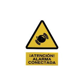 SEÑAL POLIESTIRENO 297 X 210 MM ALARMA CONECTADA