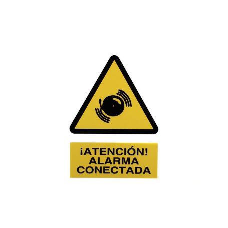 SEÑAL POLIESTIRENO 297 X 210 MM ALARMA CONECTADA