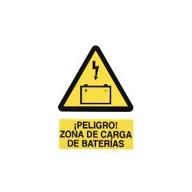 SEÑAL POLIESTIRENO 297 X 210 MM ZONA DE CARGA DE BATERÍAS