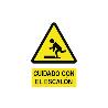 SEÑAL POLIESTIRENO 297 X 210 MM CUIDADO ESCALÓN