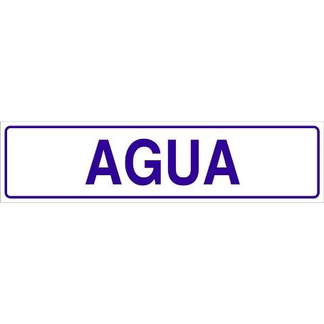 SEÑAL GLASSPACK ADHESIVA 250X62MM. AGUA
