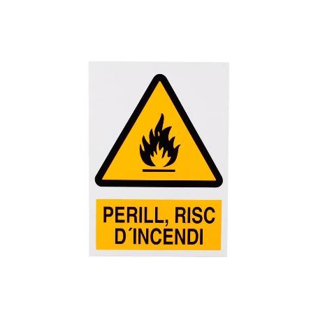 SEÑAL POLIESTIRENO 297X210 MM PERILL, RISC DINCENDI