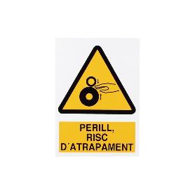 SEÑAL POLIESTIRENO 297X210 MM PERILL RISC ATRAPAMENT
