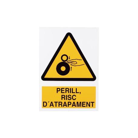 SEÑAL POLIESTIRENO 297X210 MM PERILL RISC ATRAPAMENT