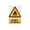 SEÑAL POLIESTIRENO 297X210 MM PERILL MATERIAL INFLAMABLE