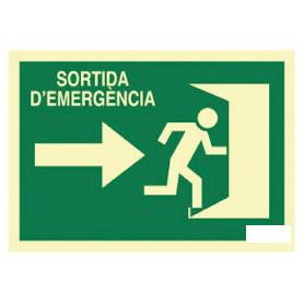 SEÑAL LUMINISCENTE 297X210MM. SORTIDA DEMERGÈNCIA