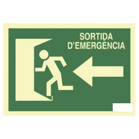 SEÑAL LUMINISCENTE 297X210MM. SORTIDA DEMERGÈNCIA