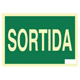 SEÑAL LUMINISCENTE 297X210MM. SORTIDA