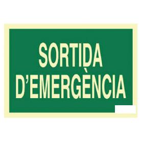 SEÑAL LUMINISCENTE 297X210MM. SORTIDA DEMERGÈNCIA