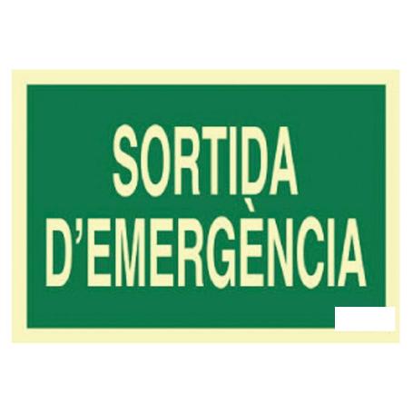 SEÑAL LUMINISCENTE 297X210MM. SORTIDA DEMERGÈNCIA