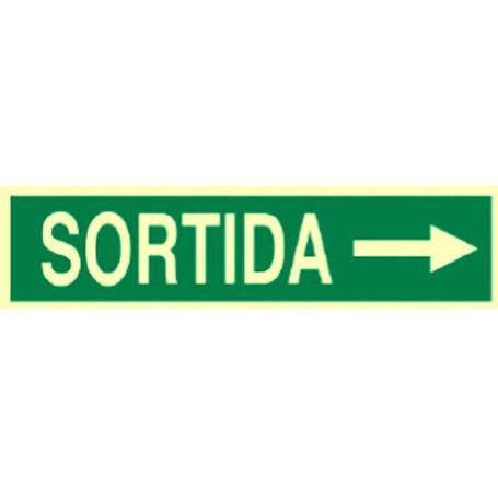 SEÑAL LUMINISCENTE 400X100MM. SORTIDA