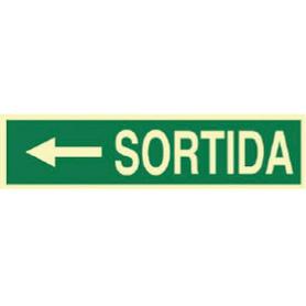 SEÑAL LUMINISCENTE 400X100MM. SORTIDA