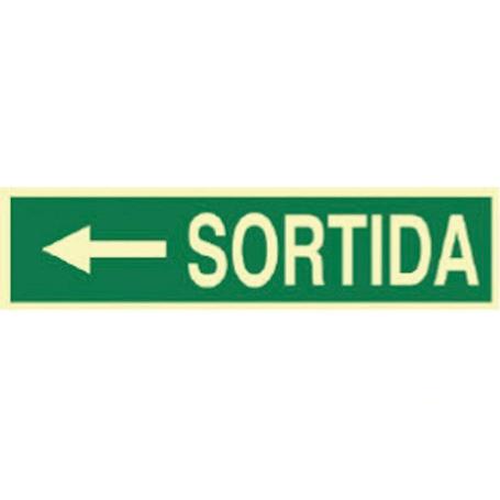 SEÑAL LUMINISCENTE 400X100MM. SORTIDA
