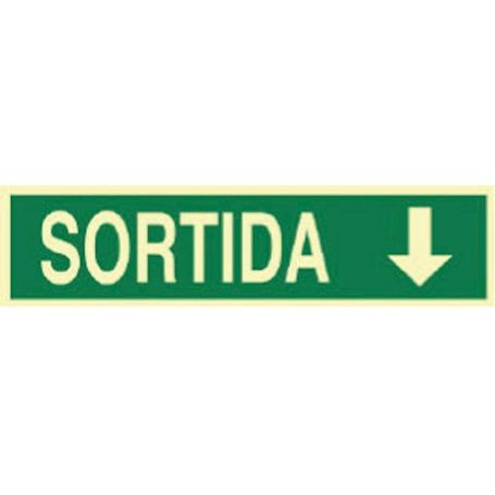 SEÑAL LUMINISCENTE 400X100MM. SORTIDA
