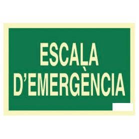 SEÑAL LUMINISCENTE 297X210MM. ESCALA DEMERGÈNCIA