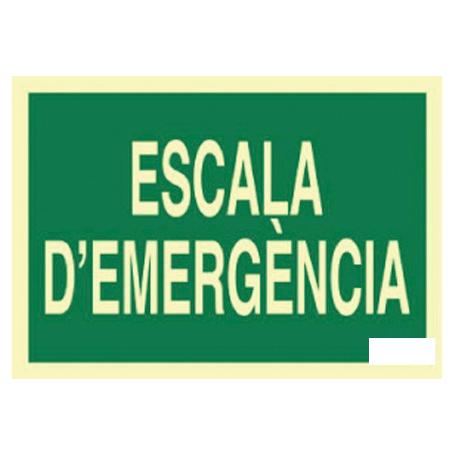 SEÑAL LUMINISCENTE 297X210MM. ESCALA DEMERGÈNCIA