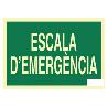 SEÑAL LUMINISCENTE 297X210MM. ESCALA DEMERGÈNCIA
