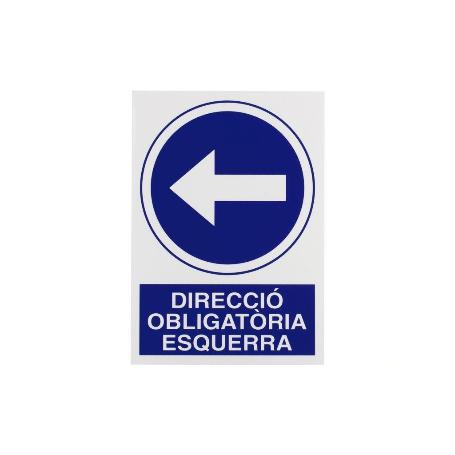 SEÑAL POLIESTIRENO 297X210 MM OBLIGATORI ESQUERRA