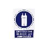 SEÑAL POLIESTIRENO 297X210 MM OBLIGATORI SUBJECTAR AMPOLLES