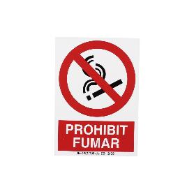SEÑAL POLIESTIRENO 297X210 MM PROHIBIT FUMAR