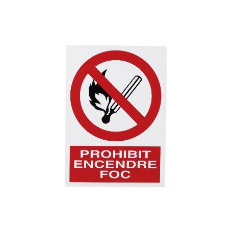 SEÑAL POLIESTIRENO 297X210 MM PROHIBIT ENCENDRE FOC