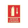 SEÑAL LUMINISCENTE 297X210MM. EXTINTOR DINCENDIS ABAJO
