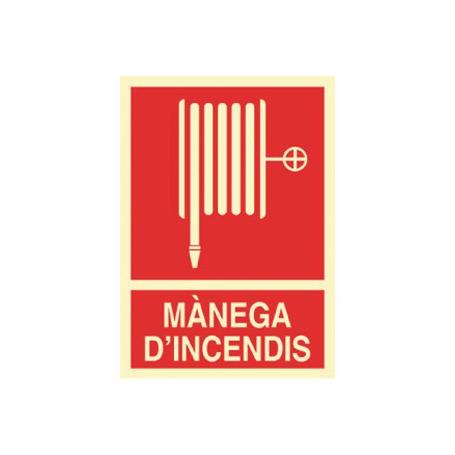 SEÑAL LUMINISCENTE 297X210MM. MÀNEGA DINCENDIS