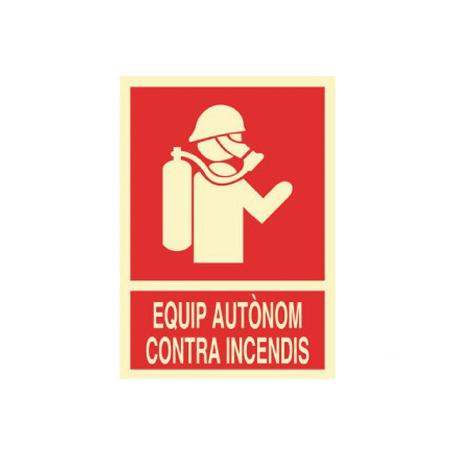 SEÑAL LUMINISCENTE 297X210MM. EQUIP AUTÒNOM INCENDIS