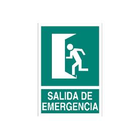 SEÑAL LUMINISCENTE 420X297MM. SALIDA DE EMERGENCIA TEXTO