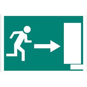 SEÑAL LUMINISCENTE 210X148MM. SALIDA EMERGENCIA DERECHA