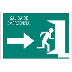 SEÑAL LUMINISCENTE 420X297MM. SALIDA EMERGENCIA DERECHA TEXTO