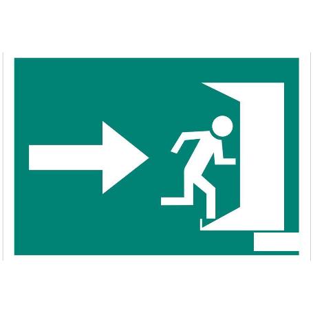 SEÑAL LUMINISCENTE 297X210MM. SALIDA EMERGENCIA DERECHA