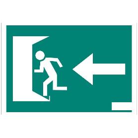 SEÑAL LUMINISCENTE 210X148MM. SALIDA EMERGENCIA IZQUIERDA